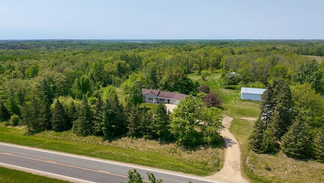 17367 Gull Lake Loop Rd NE, Bemidji, MN 56601 - aerial view of property and surrounding area featuring a heavily wooded area
