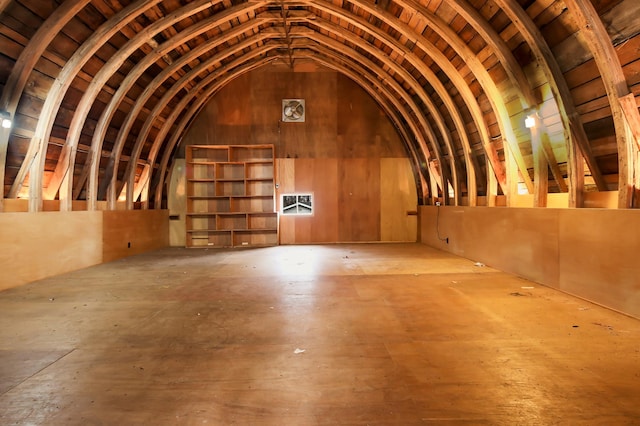 misc room featuring vaulted ceiling