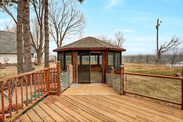view of wooden deck