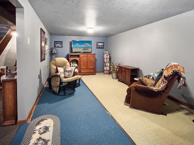 1126 US Highway 59, Garvin, MN 56132 - sitting room featuring a textured ceiling and carpet flooring