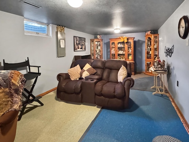 1126 US Highway 59, Garvin, MN 56132 - living area with carpet flooring and a textured ceiling