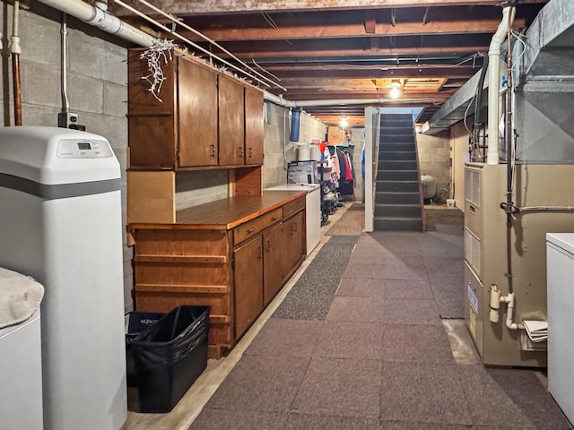 1126 US Highway 59, Garvin, MN 56132 - unfinished basement with a water softener and stairs