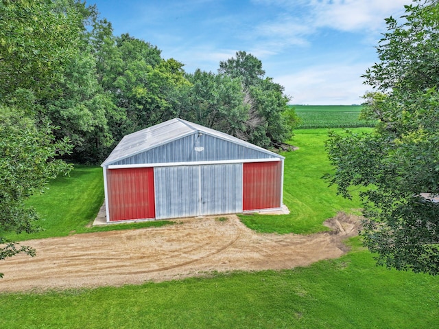 1126 US Highway 59, Garvin, MN 56132 - view of pole building with driveway, a view of rural / pastoral area, and a lawn