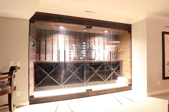 13980 Emerald Rdg, Minnetonka, MN 55305 - wine room featuring baseboards and carpet flooring