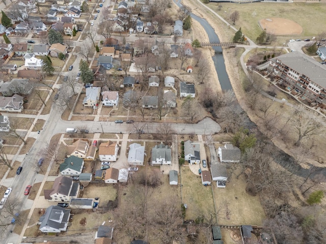drone / aerial view with a residential view