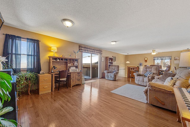 19023 Davis Ave, Faribault, MN 55021 - living area with a textured ceiling and wood finished floors