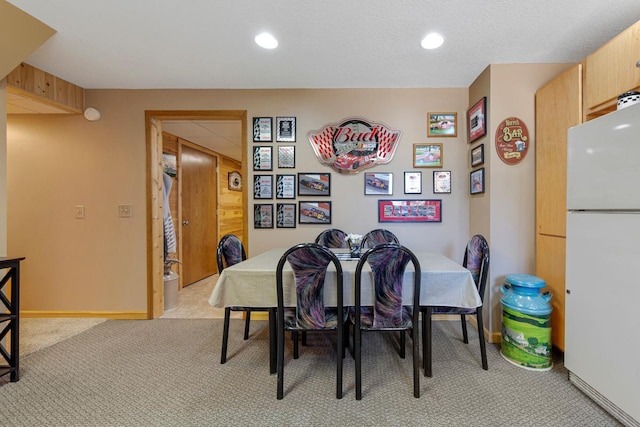 19023 Davis Ave, Faribault, MN 55021 - dining space with baseboards, recessed lighting, and light colored carpet