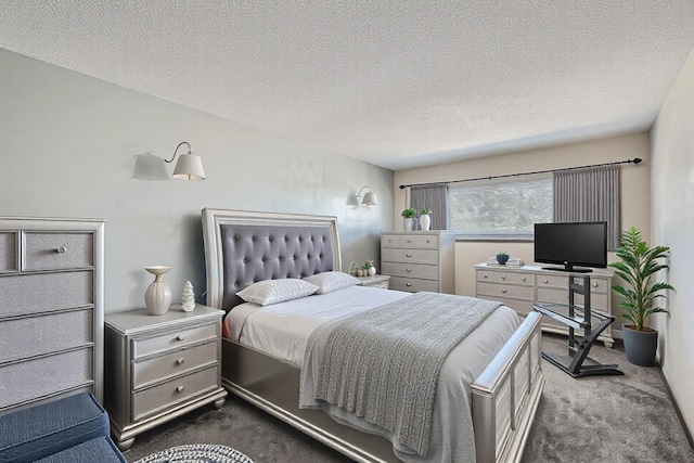 2495 Canabury Dr Unit 220, Little Canada, MN 55117 - bedroom featuring a textured ceiling and dark colored carpet