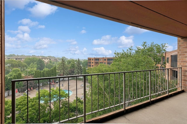 3300 Louisiana Ave S Unit 523, Saint Louis Park, MN 55426 - balcony with view of pool
