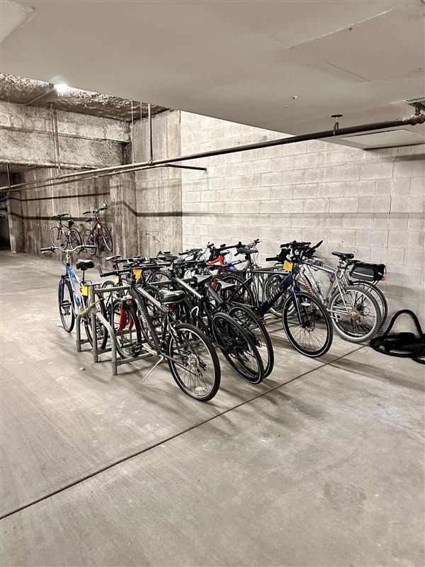 3300 Louisiana Ave S Unit 523, Saint Louis Park, MN 55426 - garage with concrete block wall and bike storage