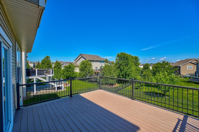 4764 Ashton Curv, Woodbury, MN 55129 - deck featuring a residential view and a lawn
