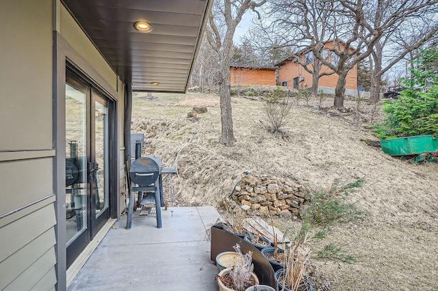 view of patio featuring area for grilling