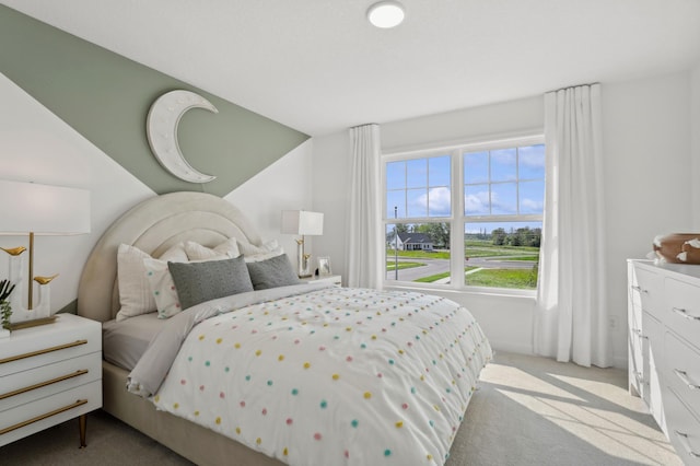bedroom with carpet