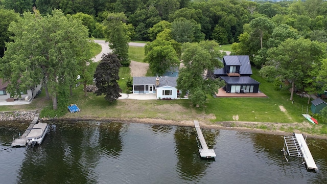 21370 654th Ave, Darwin, MN 55324 - view from above of property with a large body of water and a forest