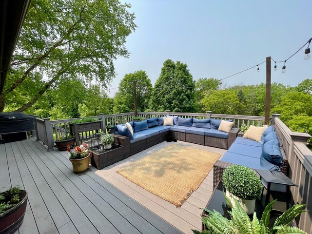 32337 Juniper Rd, Chatfield, MN 55923 - wooden deck with outdoor lounge area and grilling area