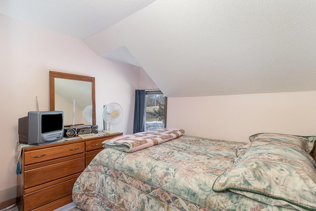 6200 37th St W, Webster, MN 55088 - bedroom featuring lofted ceiling and a textured ceiling