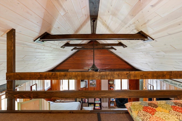 detailed view of wooden ceiling