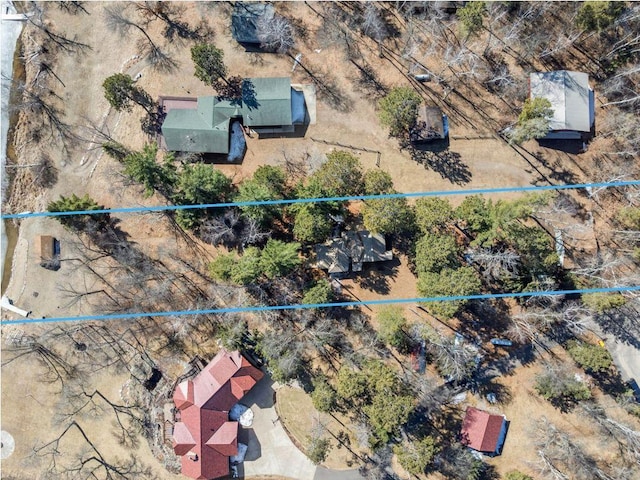 aerial view of property's location featuring property parcel outlined