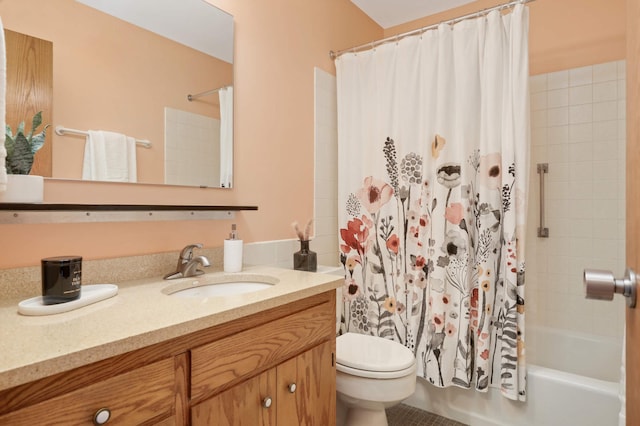 1261 Cleveland Ave N Unit 8A, Saint Paul, MN 55108 - bathroom featuring vanity, toilet, tile patterned flooring, and shower / tub combo