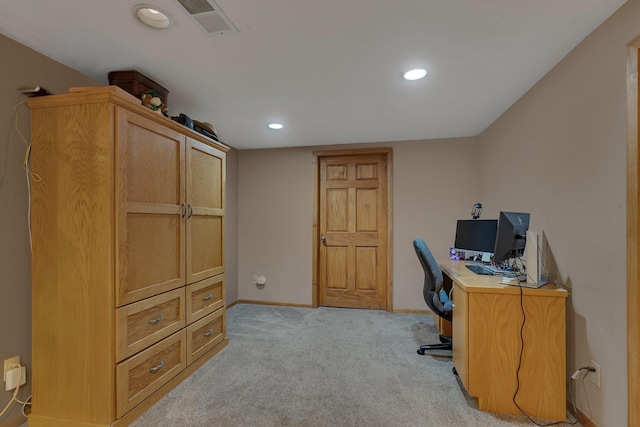 257 Elm Dr, Foley, MN 56329 - home office featuring recessed lighting and light colored carpet