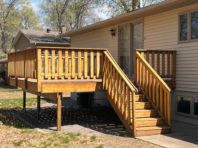 14289 Memorywood Dr, Baxter, MN 56425 - deck with central AC unit and stairs