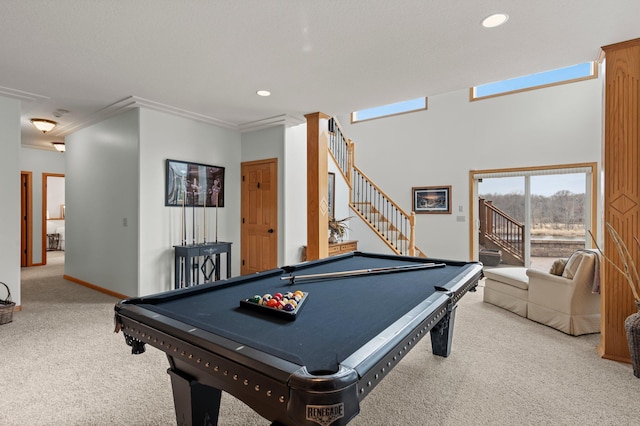 707 Bergman Ct NW, Isanti, MN 55040 - playroom featuring baseboards, recessed lighting, carpet flooring, and pool table