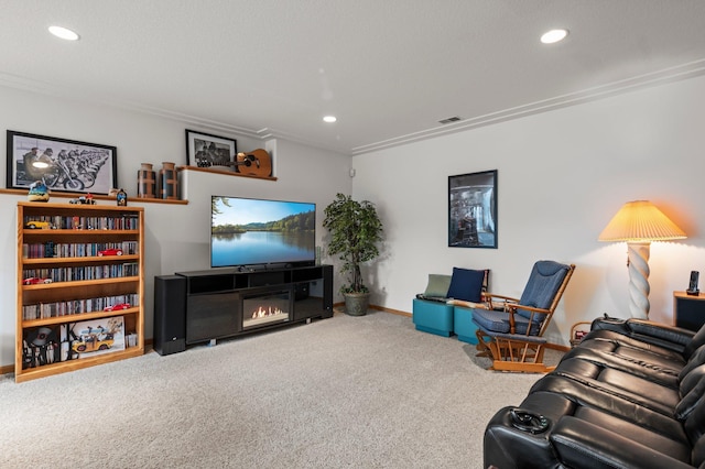 707 Bergman Ct NW, Isanti, MN 55040 - carpeted living area with recessed lighting, visible vents, and baseboards