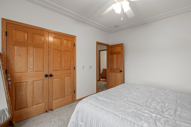 707 Bergman Ct NW, Isanti, MN 55040 - carpeted bedroom featuring baseboards and ceiling fan