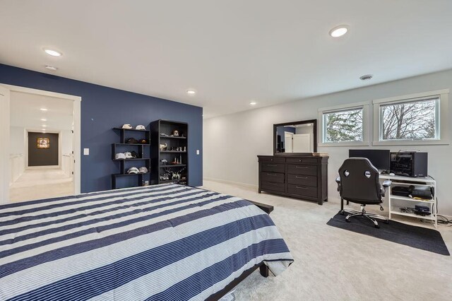 925 Minnesota Ln N, Plymouth, MN 55447 - bedroom featuring light carpet and recessed lighting