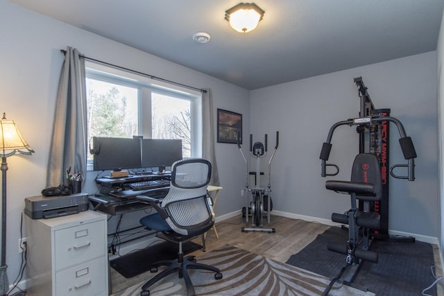 18885 Maryville Rd, Brainerd, MN 56401 - home office with light wood-style floors and baseboards