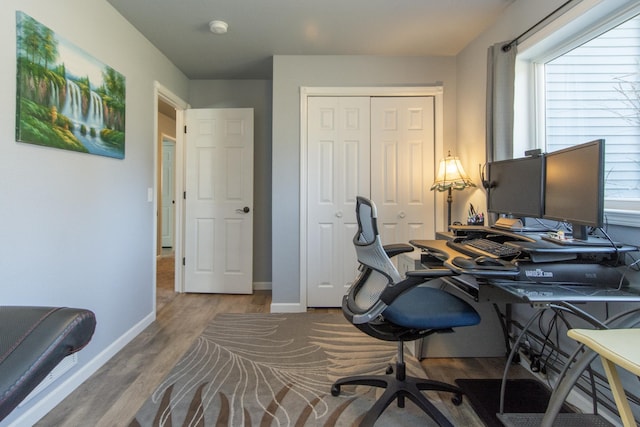 18885 Maryville Rd, Brainerd, MN 56401 - home office with wood finished floors and baseboards