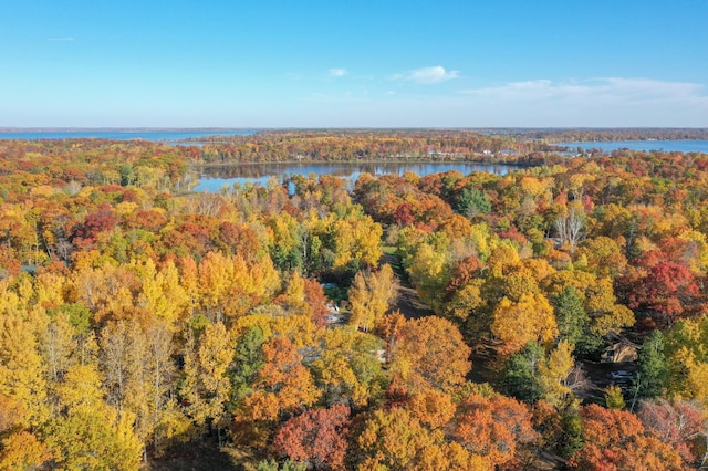 18885 Maryville Rd, Brainerd, MN 56401 - aerial overview of property's location with a heavily wooded area and a nearby body of water