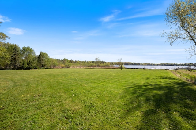 4463 Singkoffer Rd, Summit Twp, WI 54880 - view of grassy yard with a water view