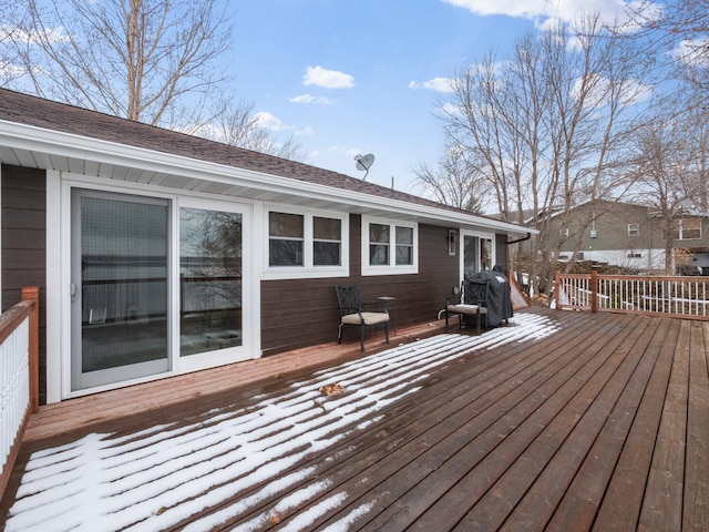 deck with grilling area