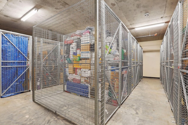 view of storage area