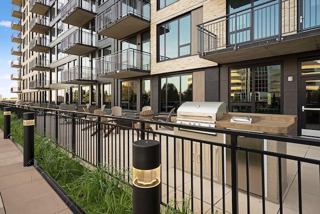 exterior space featuring area for grilling