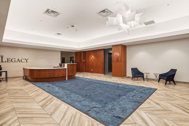 welcome area featuring visible vents