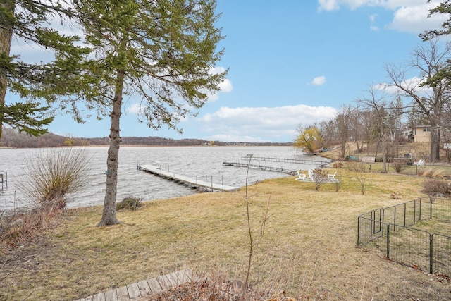 6224 Red Oak Rd, Mound, MN 55364 - view of yard with a water view and a boat dock