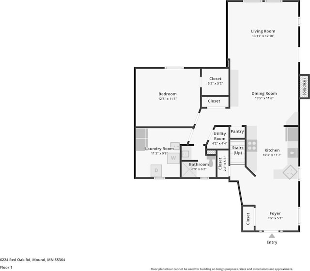 6224 Red Oak Rd, Mound, MN 55364 - view of floor plan / room layout