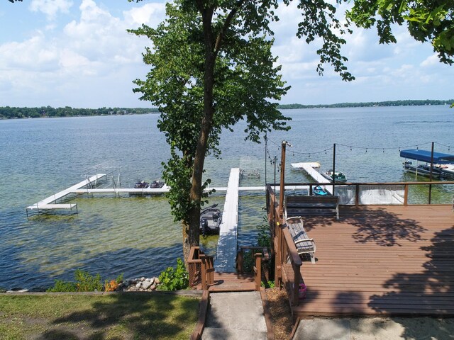 1321 Darling Dr NW, Alexandria, MN 56308 - dock area featuring boat lift and a water view