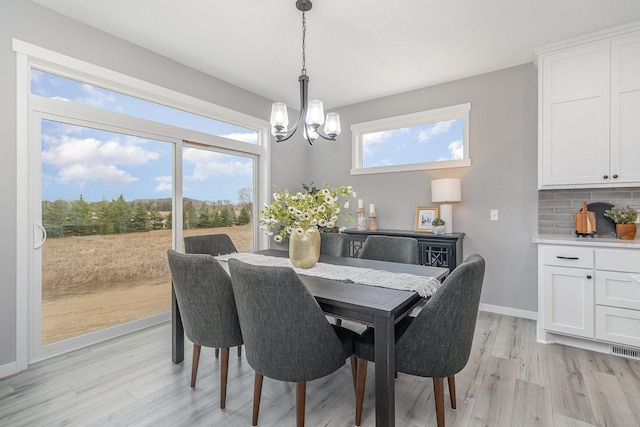 21057 Tippecanoe St NE, East Bethel, MN 55011 - dining space featuring a chandelier and light wood-type flooring