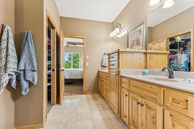 17623 Grist Ct SW, Prior Lake, MN 55372 - bathroom with connected bathroom, a walk in closet, and vanity