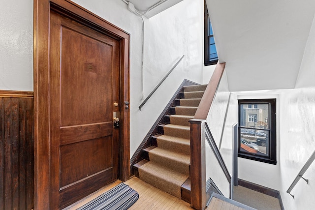 2218 Nicollet Ave Unit 22, Minneapolis, MN 55404 - stairway with baseboards