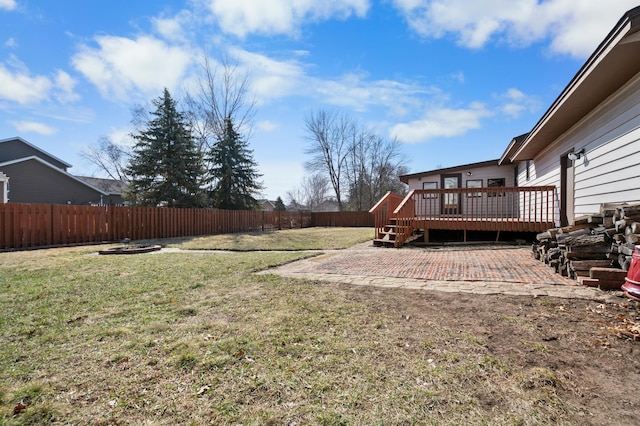 11345 Brenda Blvd, Becker, MN 55308 - view of yard featuring a wooden deck
