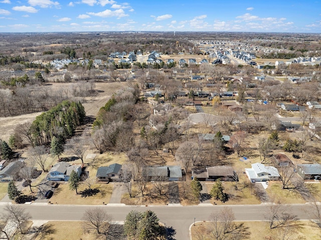 aerial view with a residential view