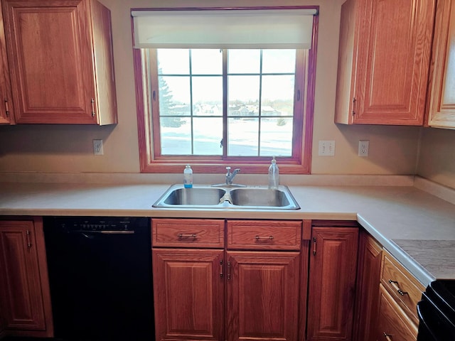 2208 10th Ave SE Unit 12, Willmar, MN 56201 - kitchen with dishwasher, light countertops, and brown cabinets