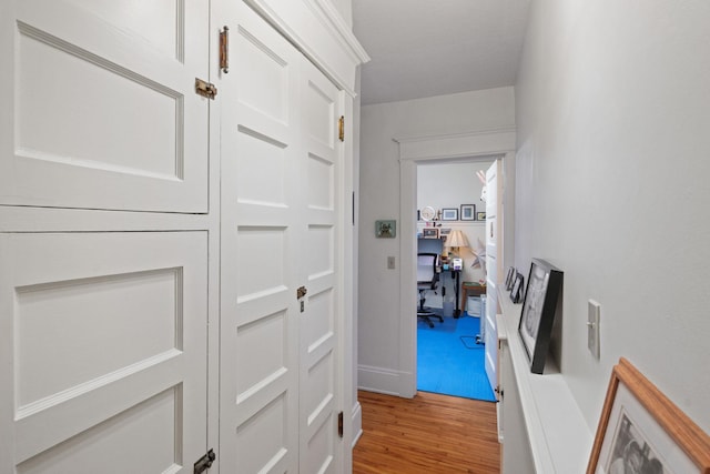 1767 Fremont Ave S, Minneapolis, MN 55403 - corridor with light wood-style floors and a desk