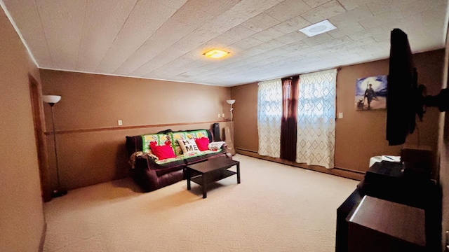 view of carpeted living area