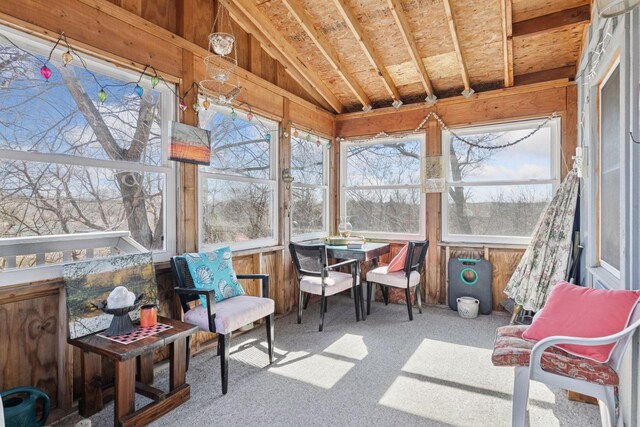 828 143rd St, Garfield Twp, WI 54001 - sunroom with vaulted ceiling and carpet