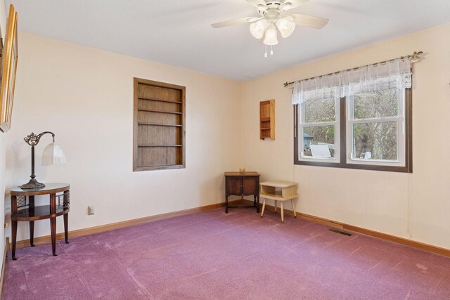 828 143rd St, Garfield Twp, WI 54001 - spare room with carpet, ceiling fan, and baseboards
